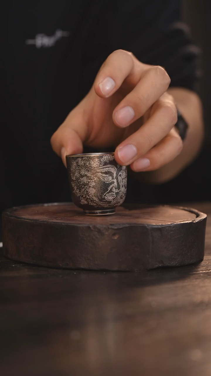 【闪购商品】杯68柴房陶瓷丨窑宝错银单杯