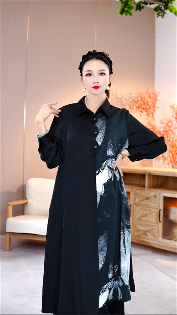 高奢套装丨流萤丨秋季端庄宽松提花减龄长袖洋气高级两件套-1281#