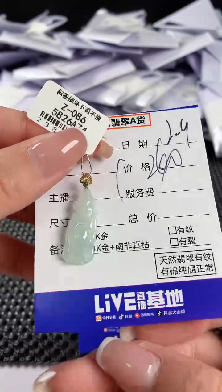 【闪购商品】翡翠颈饰18K金镶嵌翡翠112