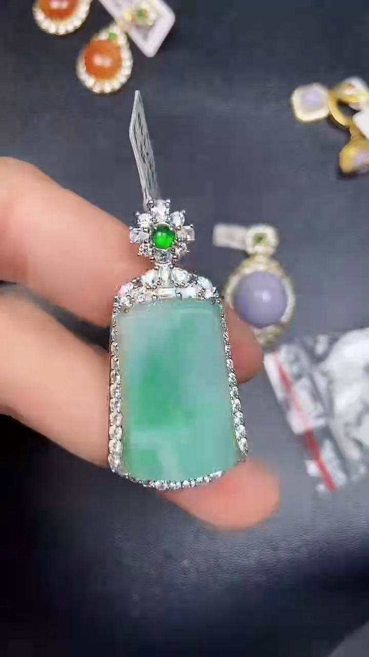 银S925镶嵌戒指翡翠2470