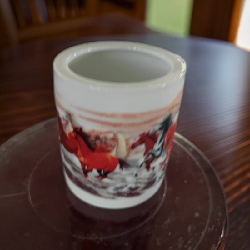 口径10高度11景德镇陶瓷马到成功笔筒255