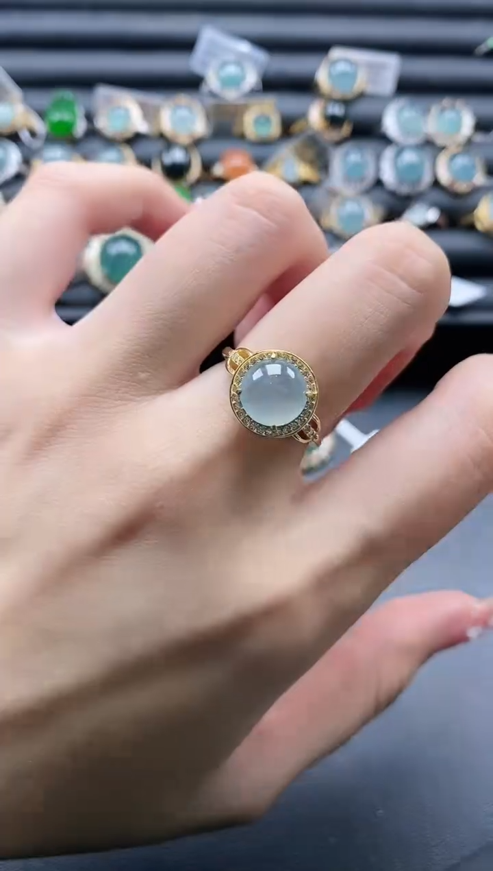 【闪购商品】翡翠戒指银S925镶嵌11111
