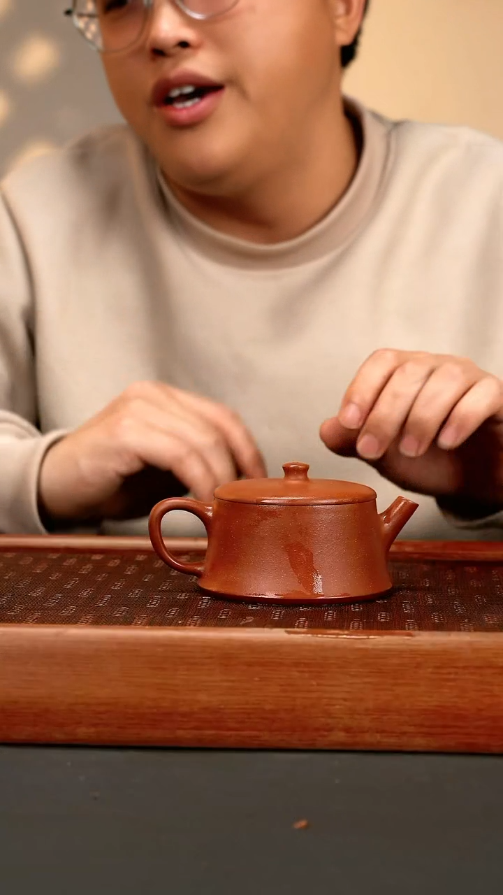 【闪购商品】紫砂茶壶sy 红降坡 云柱