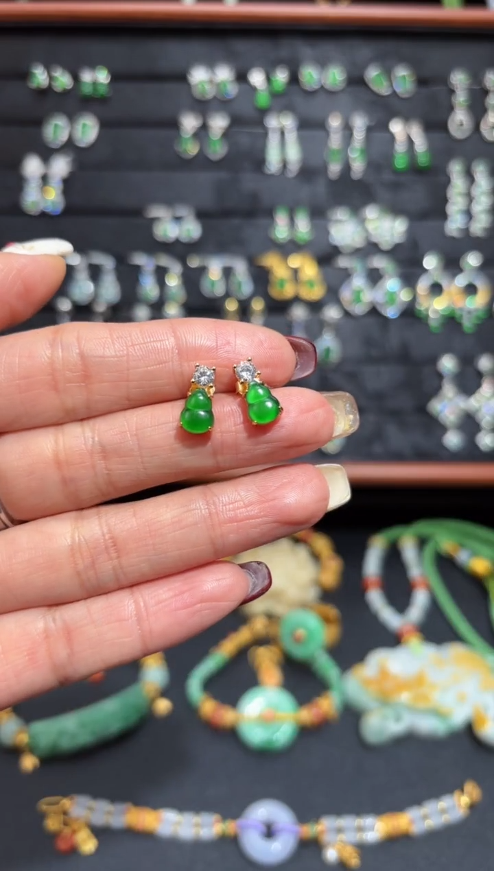 【闪购商品】翡翠颈饰银S925镶嵌葫芦/支持复检/一件