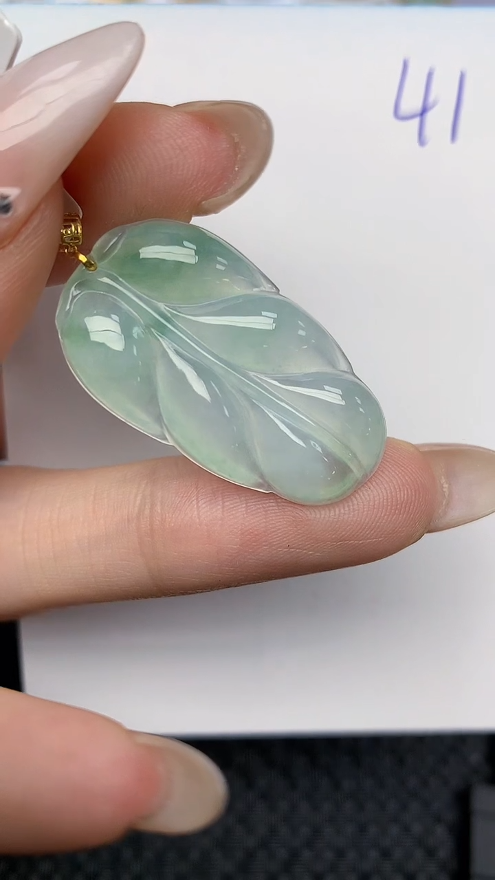 【闪购商品】翡翠颈饰18K金镶嵌天然翡翠A货