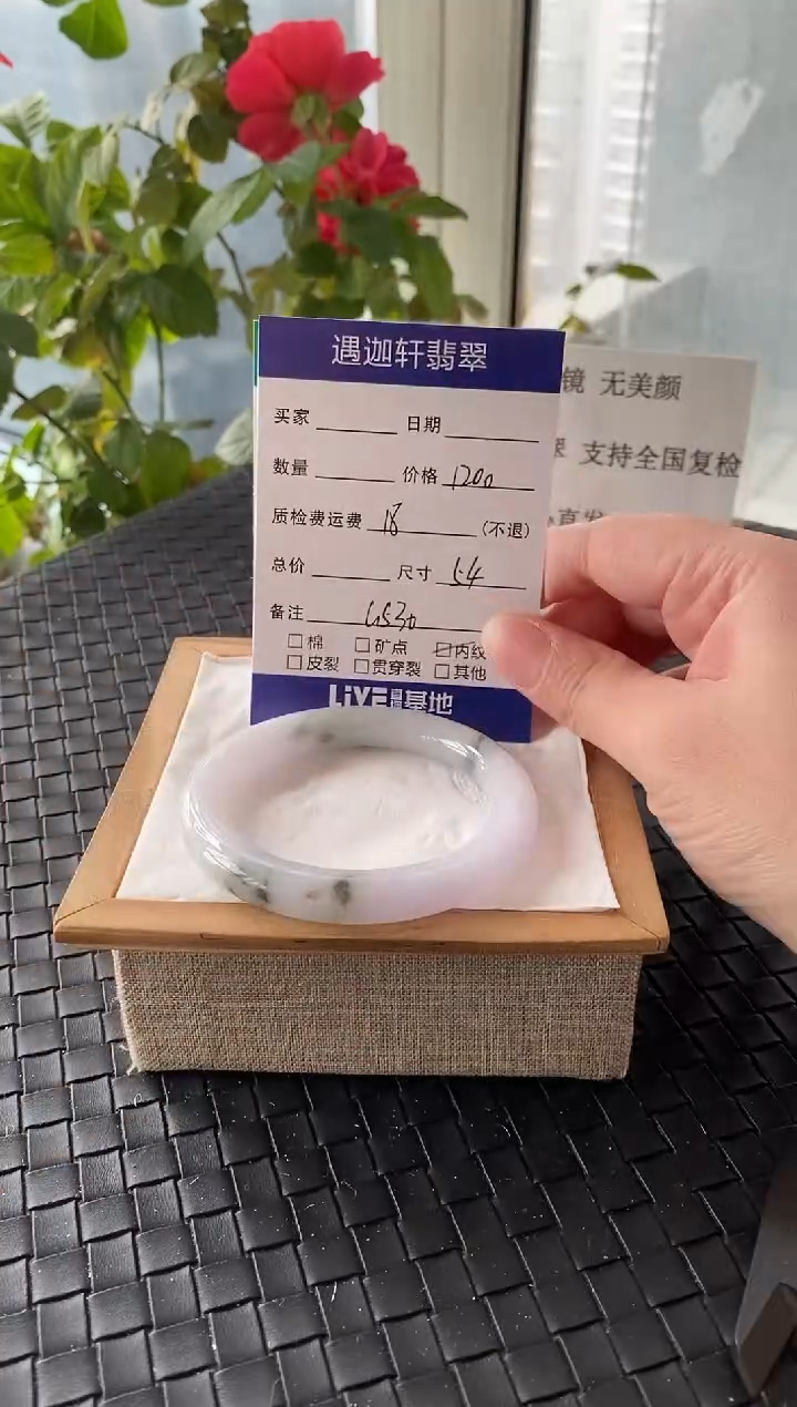 未镶嵌手镯翡翠54圈口 G530编码