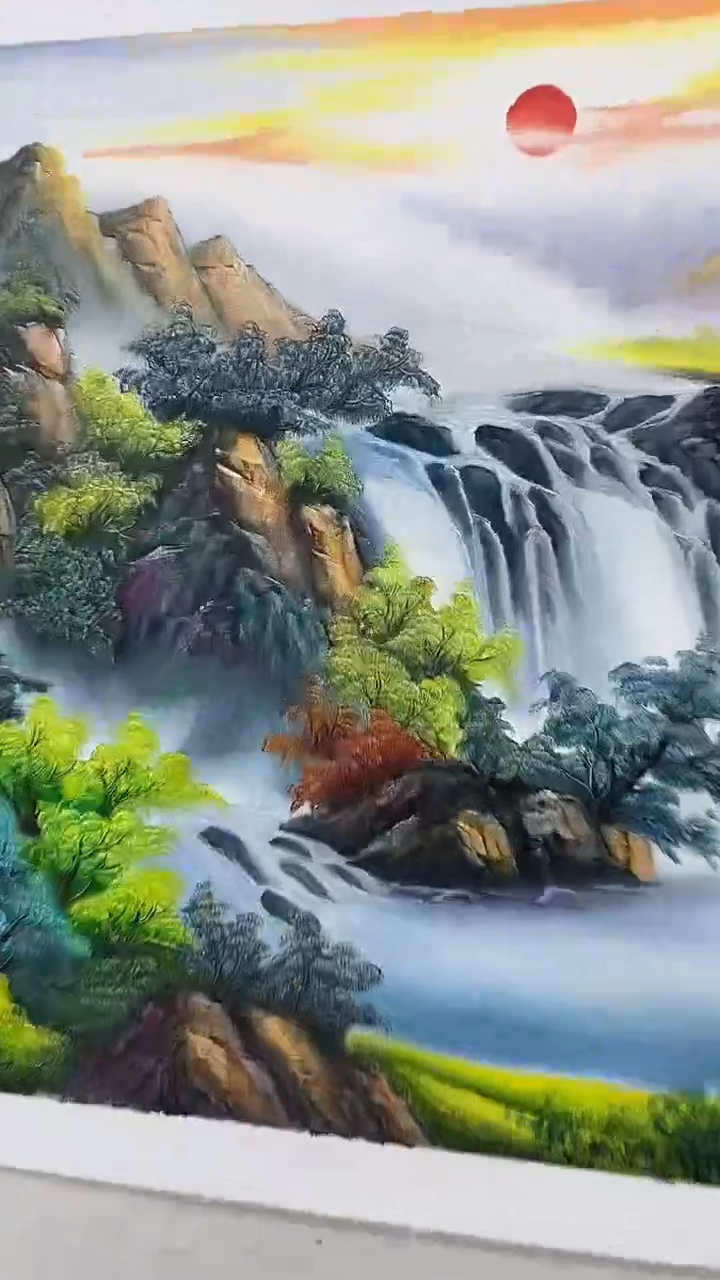 油画油画-山水风景-70-180厘米-麻布