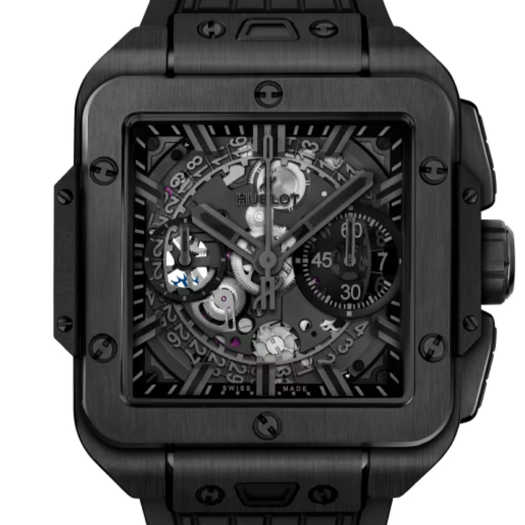 99新 宇舶 名表/黑陶瓷镂空胶带821/42mm/单表