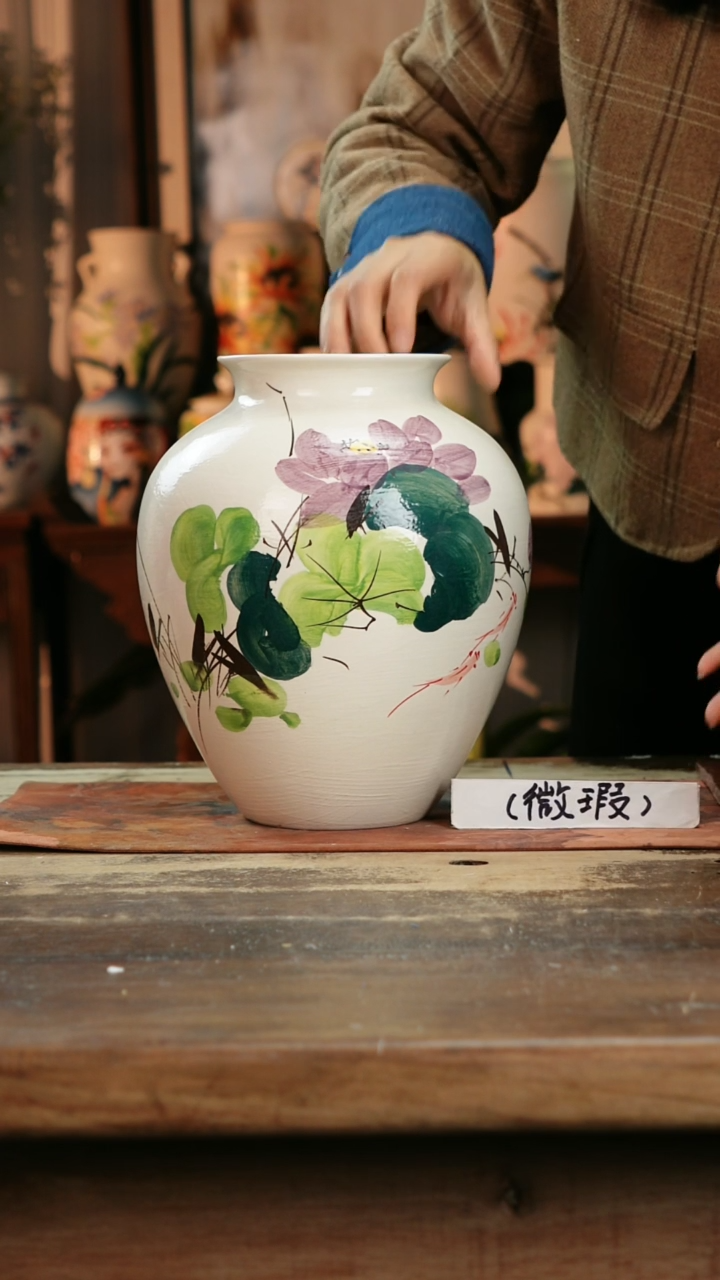【闪购商品】瓷片景德镇纯手工釉下彩精品花瓶