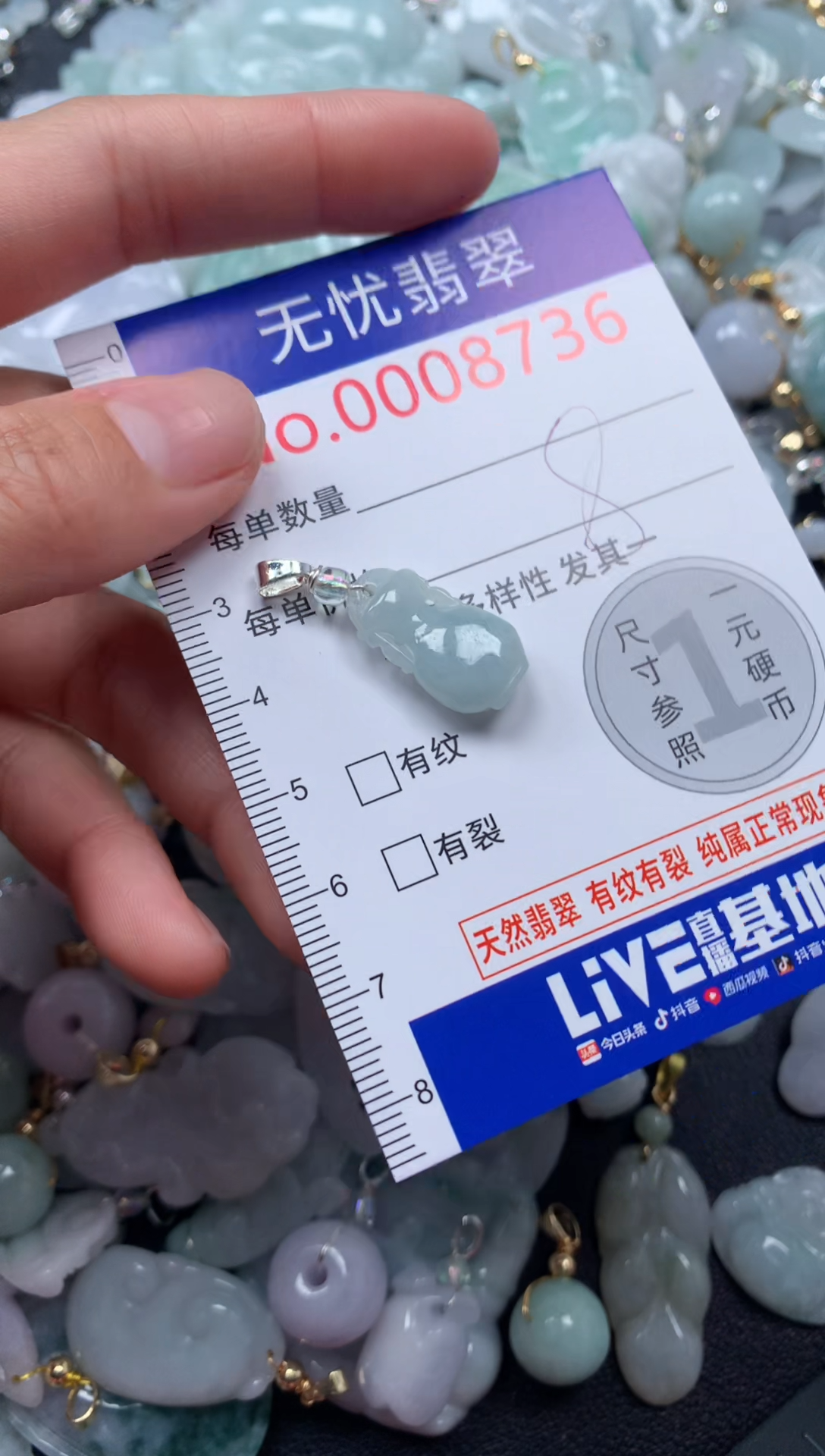 颈饰未镶嵌翡翠8736