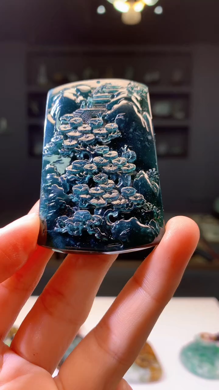 定制翡翠未镶嵌1015hm-毛货挂件19