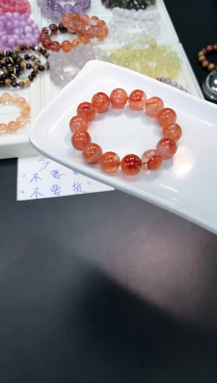 【闪购商品】水晶手串未镶嵌52f多样性发其一/1条14mm默认微瑕