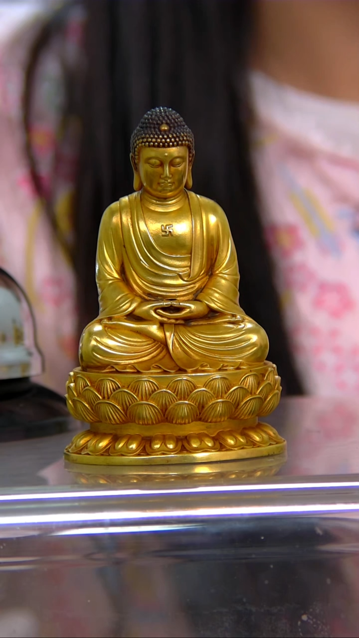 【闪购商品】紫铜鎏金，9分释迦摩尼S20431-Z