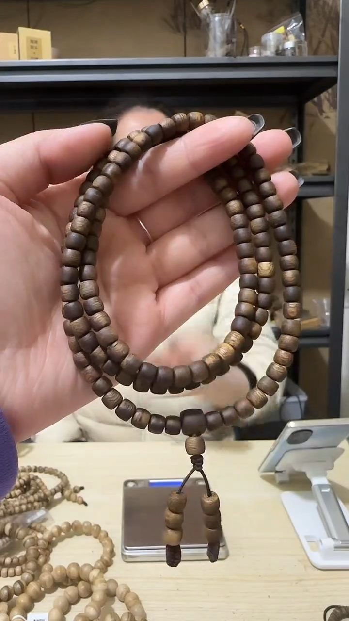 【闪购商品】沉香手串32号张勺子鼓珠多圈多样性一条卡6