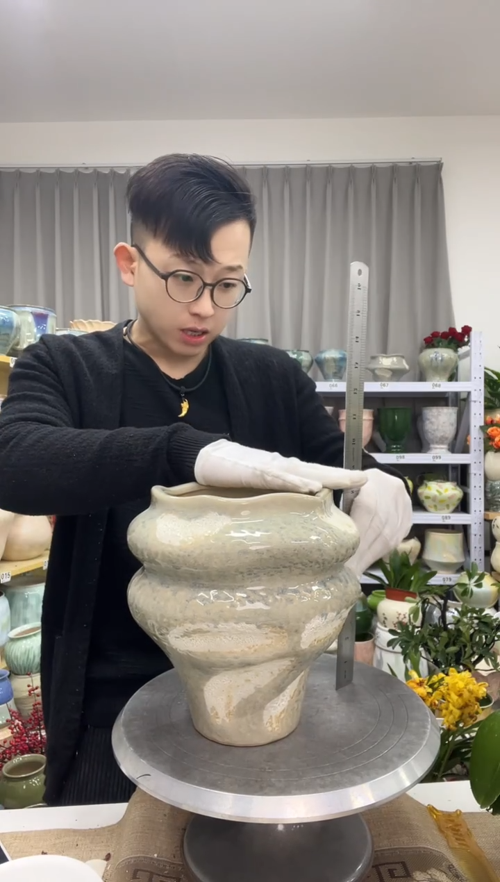 12.25陶瓷花盆直播链接高.  22    口14