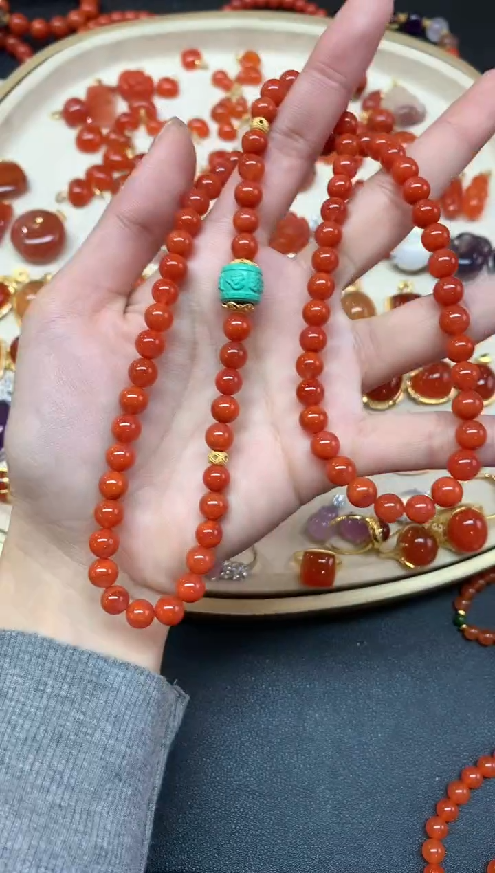 【闪购商品】南红玛瑙珠链未镶嵌珠链A159|780