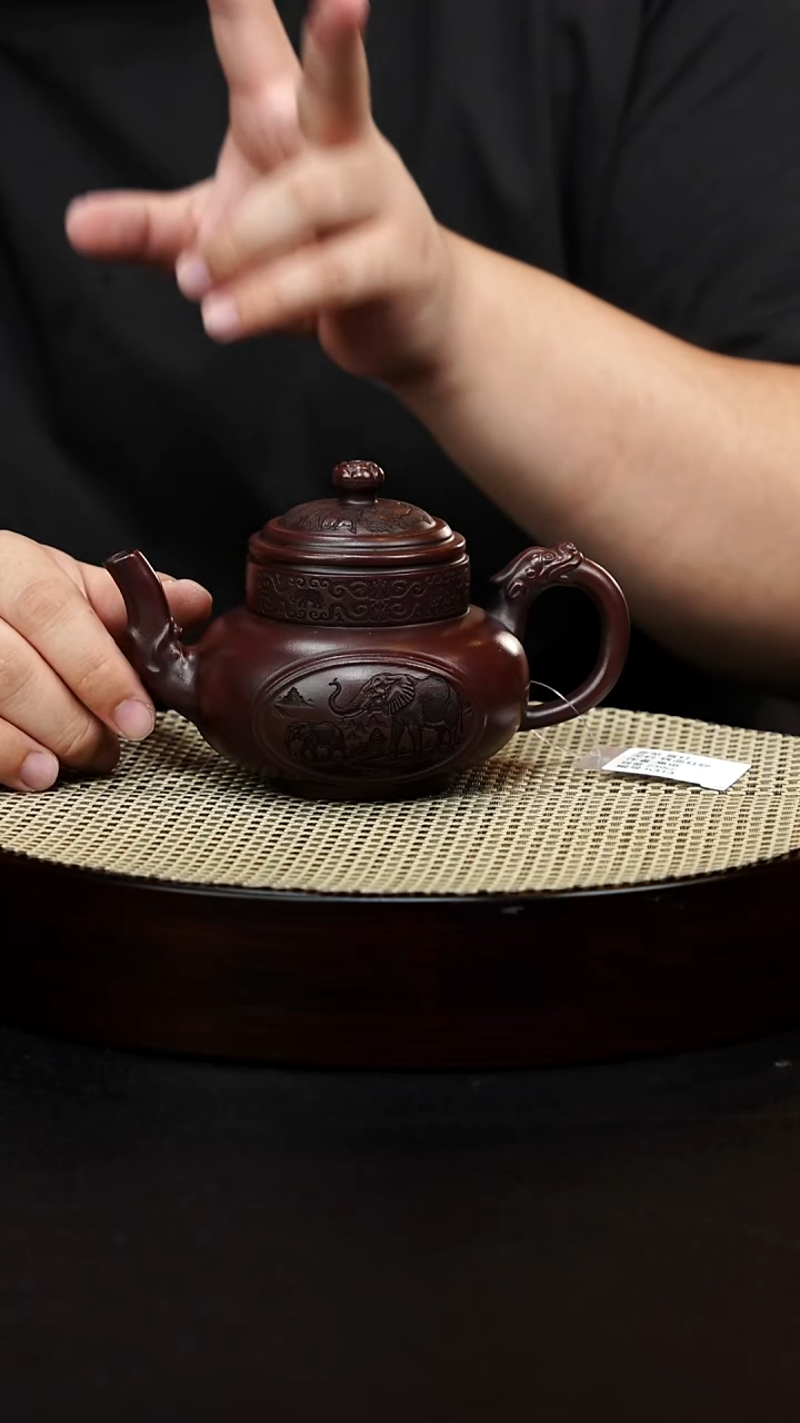 茶壶紫砂宫灯宫灯3铁血石红砂