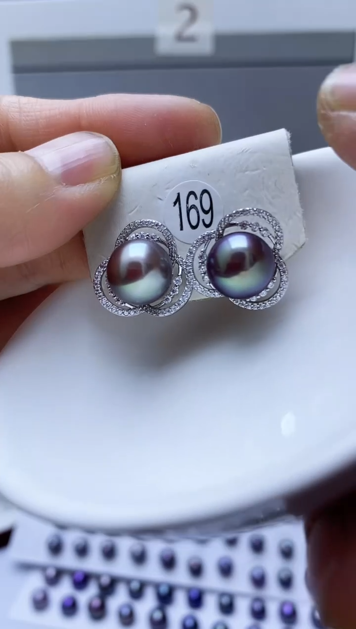 【闪购商品】淡水珍珠耳饰银S925镶嵌169