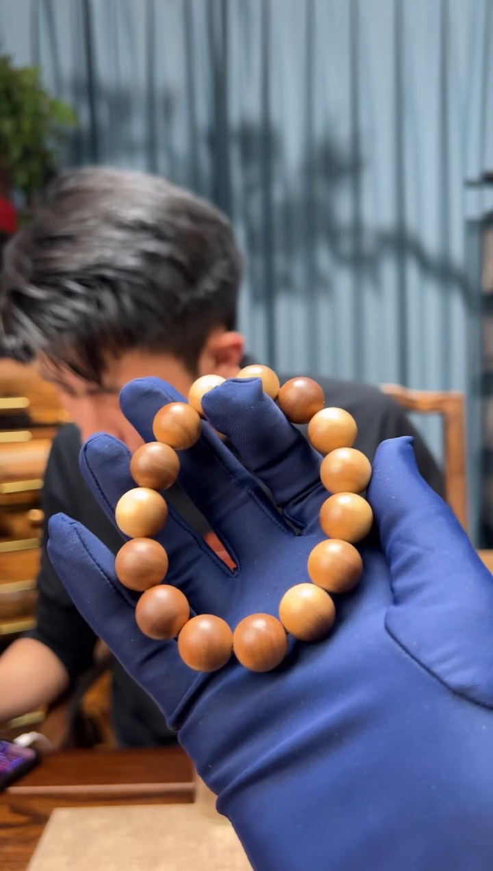 檀香木手串/手链老山檀1.5横纹黑肉手串