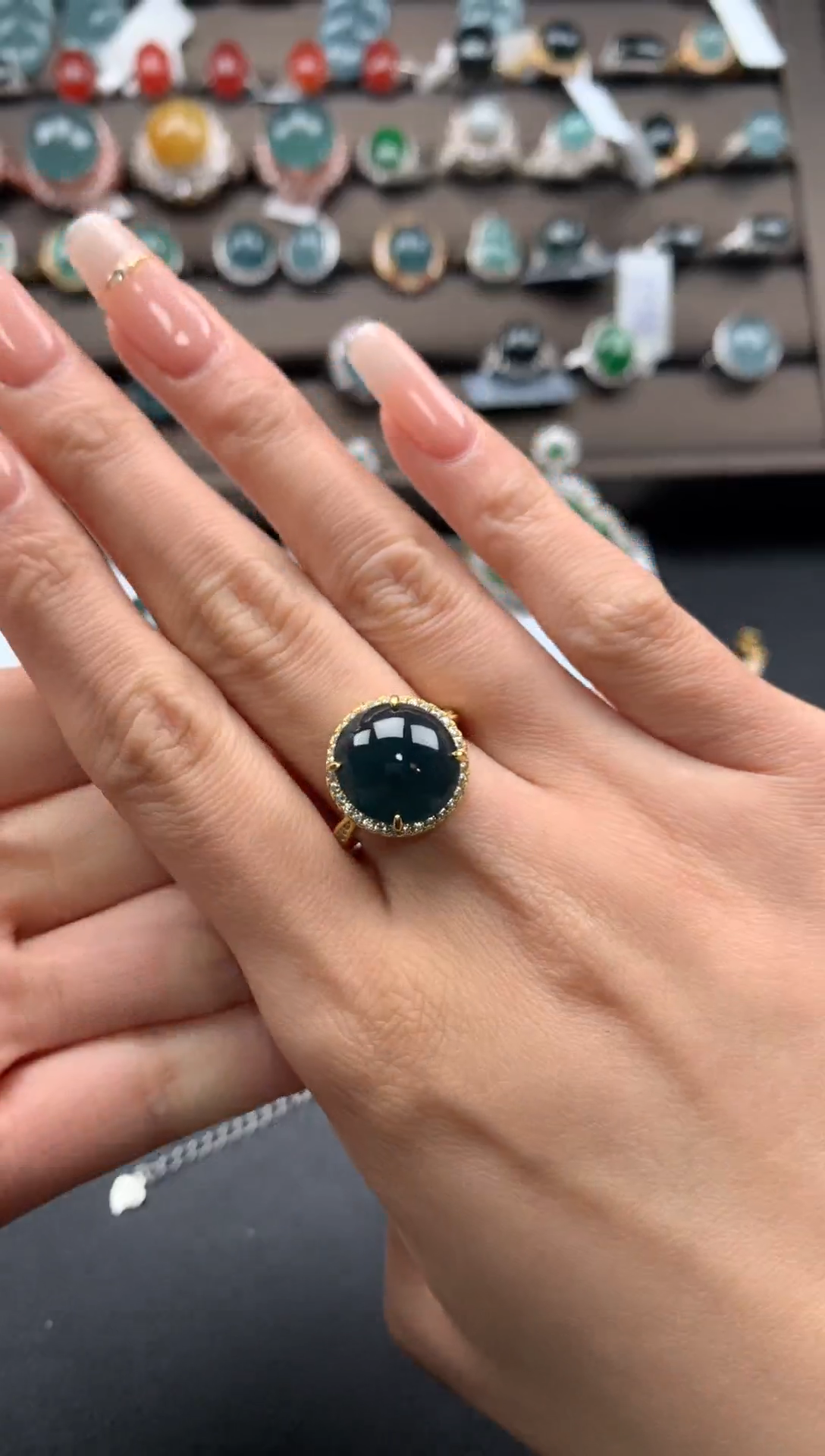 【闪购商品】翡翠戒指银S925镶嵌1323213