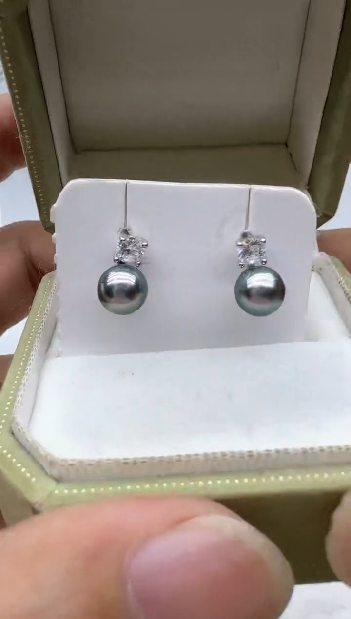 【闪购商品】海水珍珠耳饰银S925镶嵌非基地发货不带证书