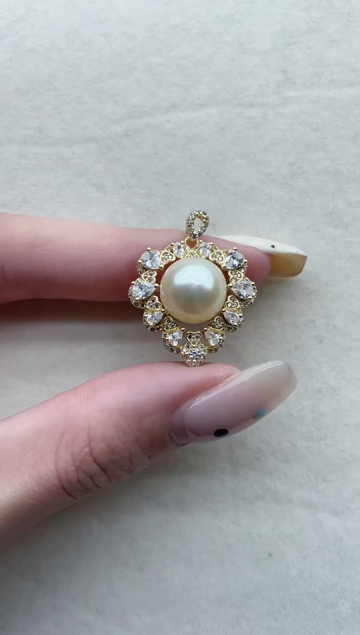 【闪购商品】海水珍珠吊坠银S925镶嵌Y63