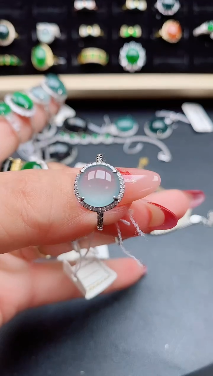 【闪购商品】翡翠戒指银S925镶嵌1211221