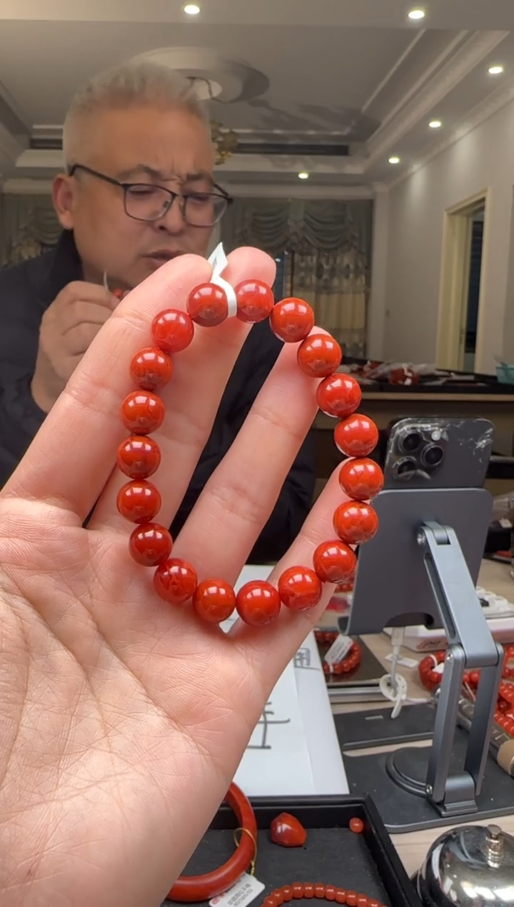 【闪购商品】南红玛瑙9mm瓦西手串圆珠未镶嵌多样性发一件