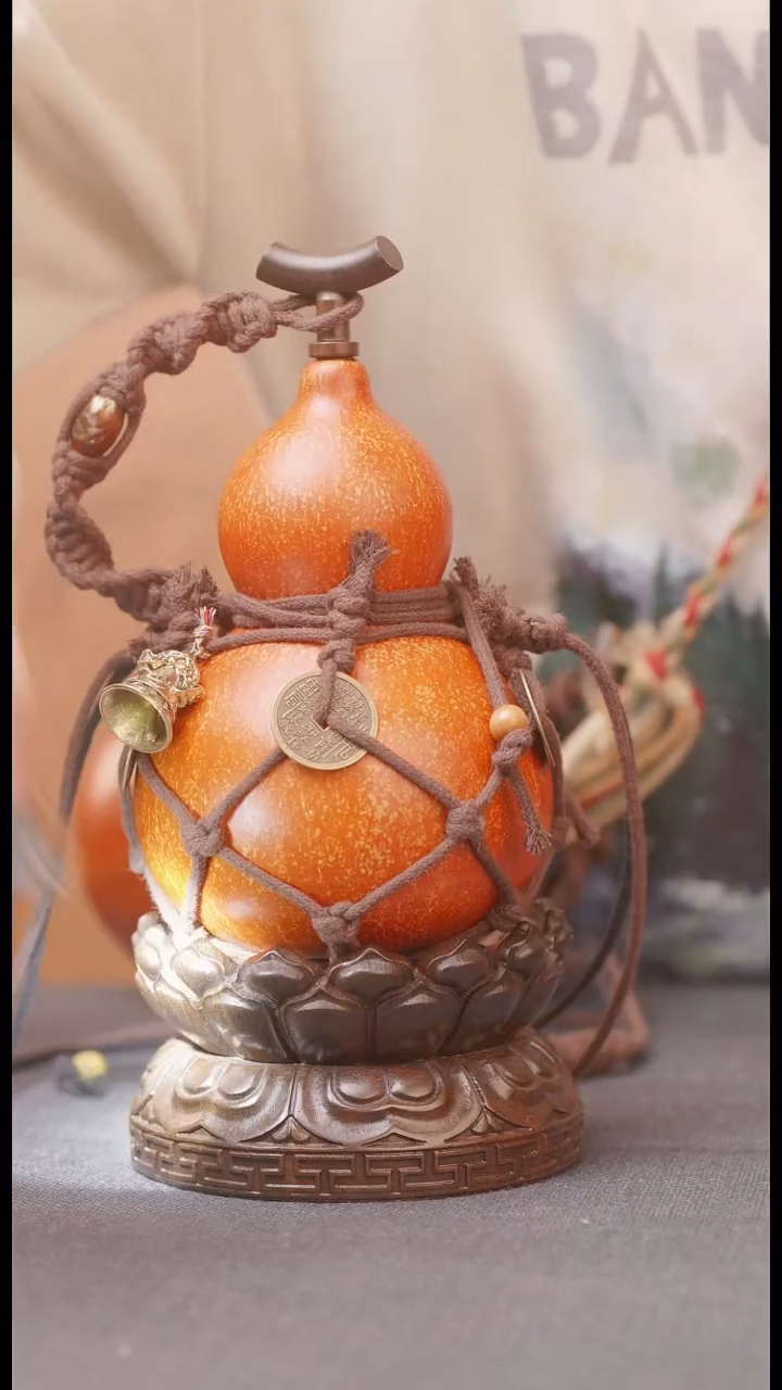 1566号链接精品大漆葫芦现货现发[一物一拍]不包含莲花底座