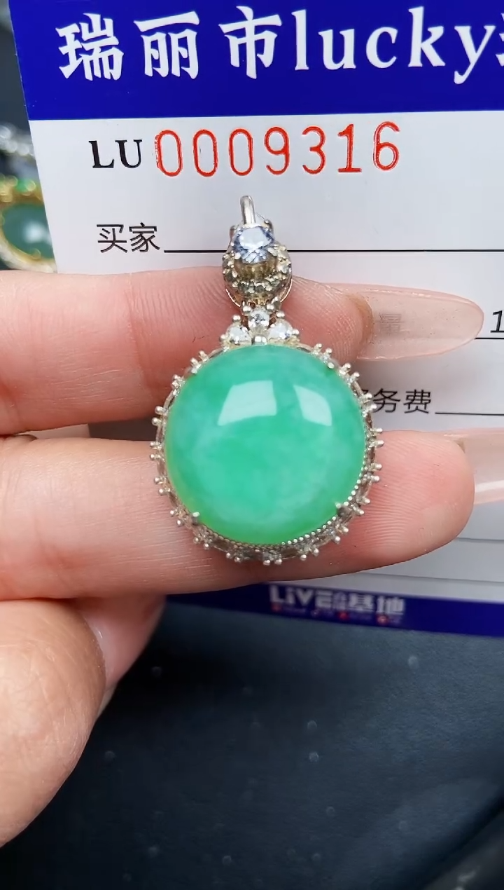 【闪购商品】翡翠颈饰银S925镶嵌9316