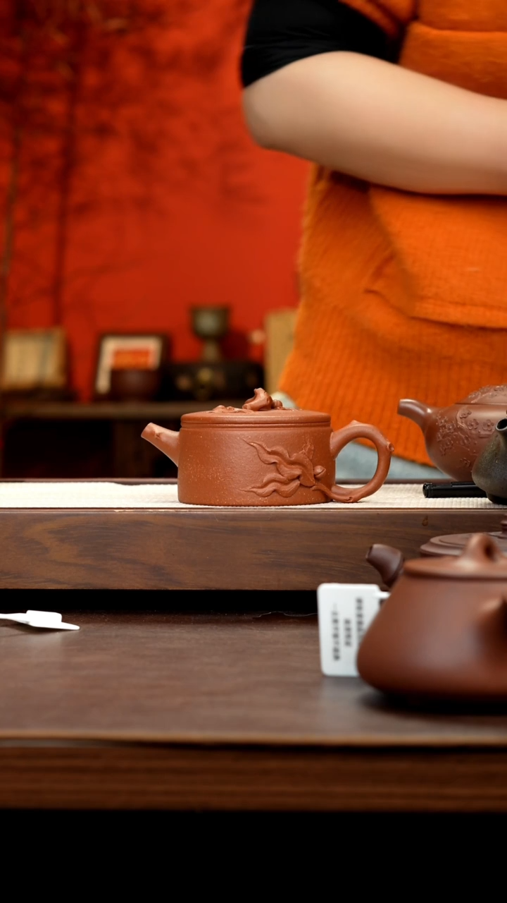 【闪购商品】紫砂茶壶*-粗砂红降坡汉瓦59号