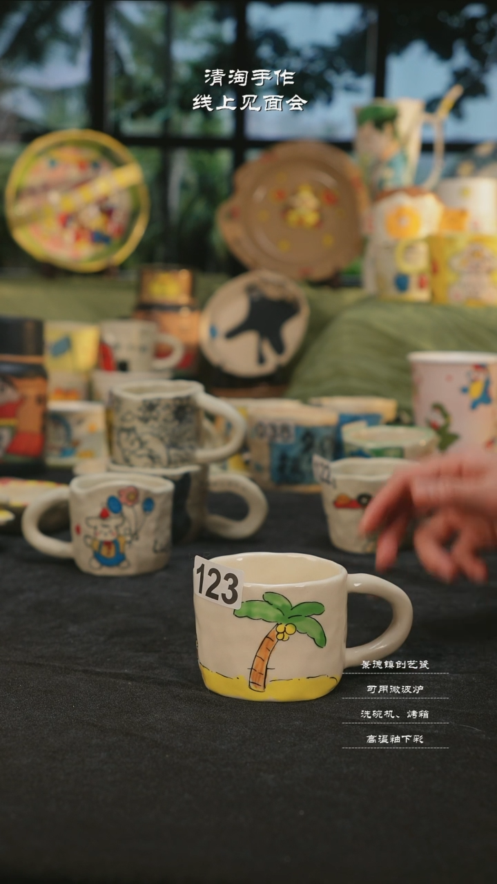 【闪购商品】摆件亲工手绘陶瓷-