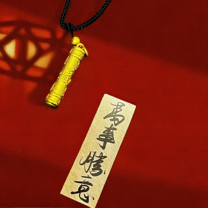 铜合金吊坠 时尚百福柱实心吊坠时尚情侣同款