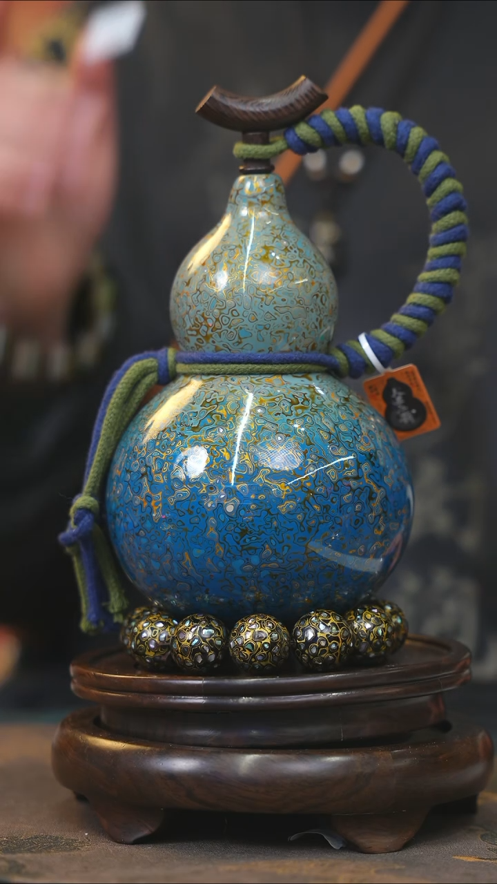 【闪购商品】YD205漆艺酒葫芦不包手串及旋转底座