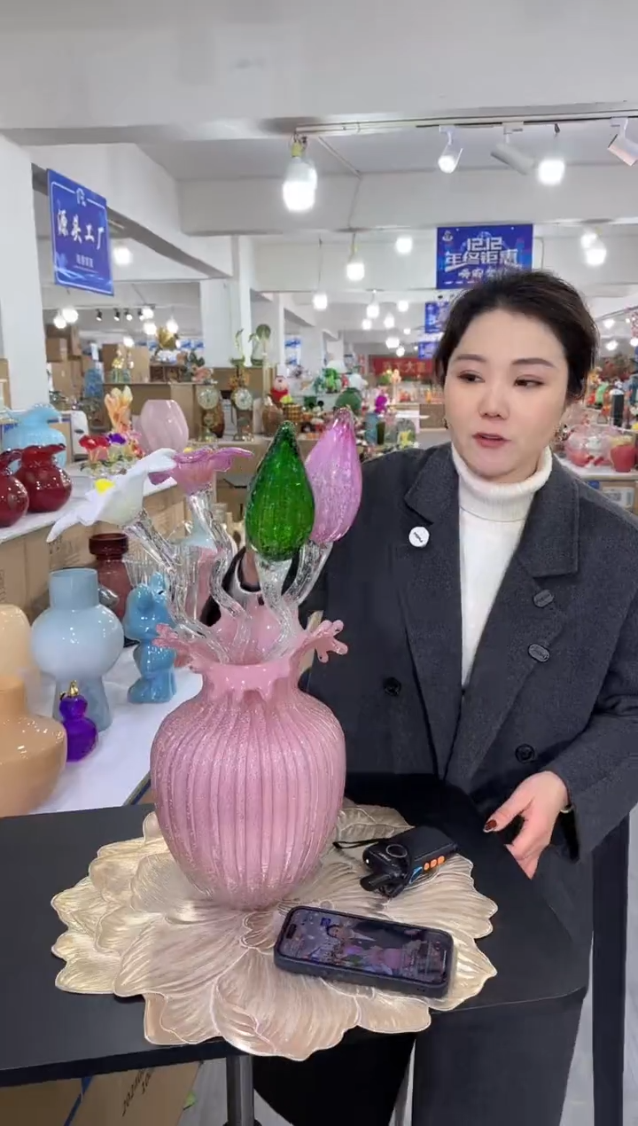 【闪购商品】琉璃泰宁花器Z-品141-夜光百合4只