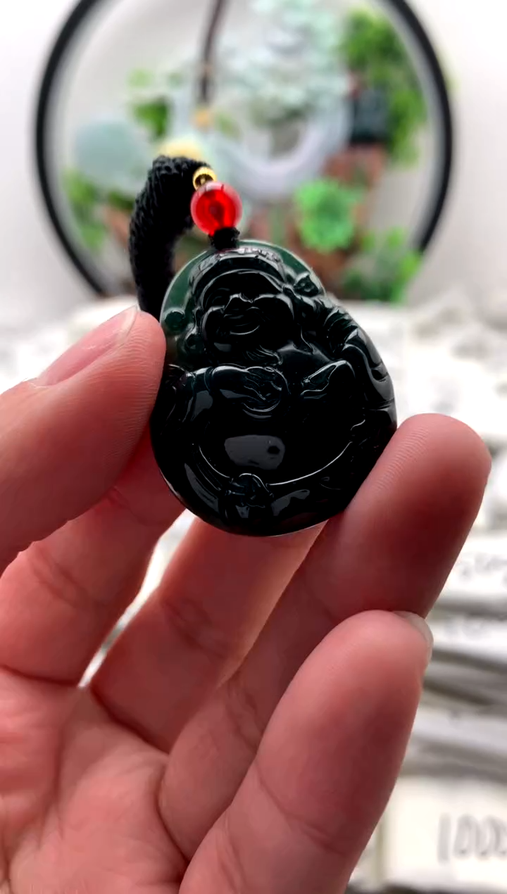 【闪购商品】翡翠颈饰未镶嵌小财神1【品质一般能接受再拍】