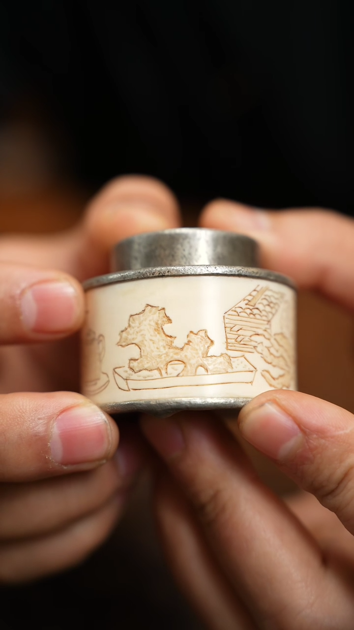 【闪购商品】东方手刻猛犸内包锡小茶仓