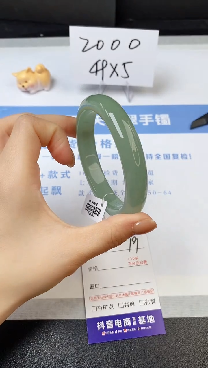 【闪购商品】石英质玉手镯未镶嵌s19-DB-60.7