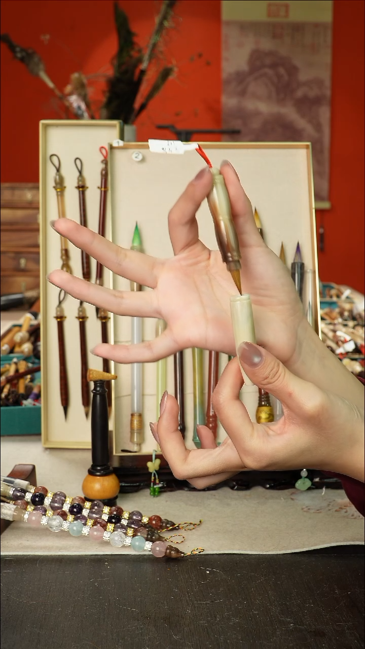 516号闪孤品高货毛笔链接 清水试笔 蘸墨不退