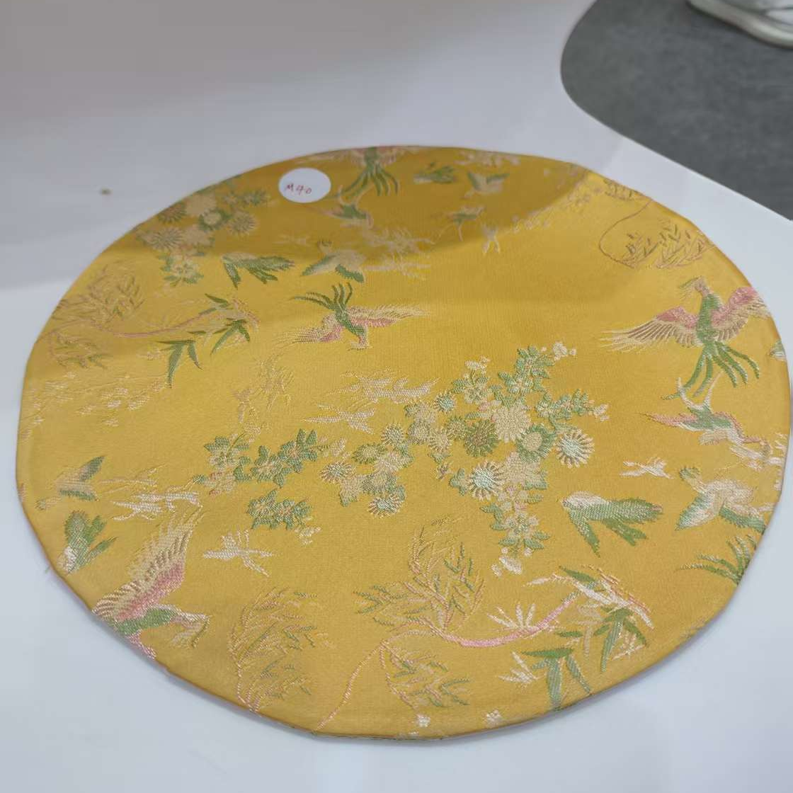 香云纱海棠茶杯垫防水双面中式布艺家用防烫隔热垫茶托茶道