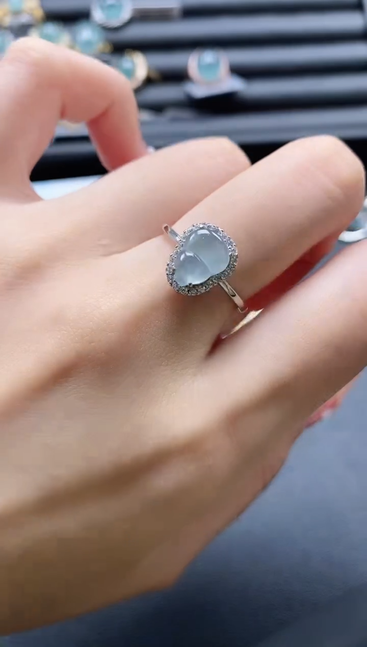 【闪购商品】翡翠戒指银S925镶嵌651151