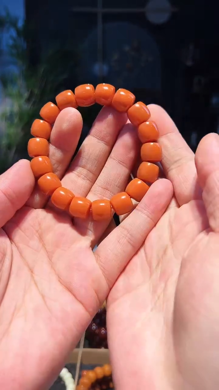 【闪购商品】南红玛瑙手链未镶嵌12+柿子黄