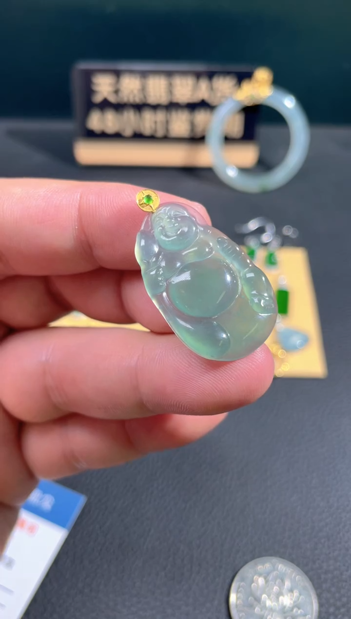 【闪购商品】翡翠颈饰18K金镶嵌翡翠