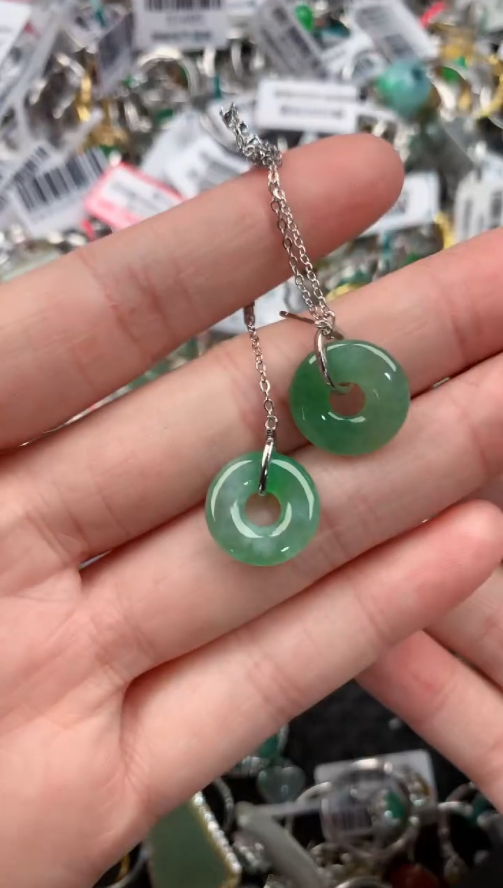 银S925镶嵌戒指翡翠333--3