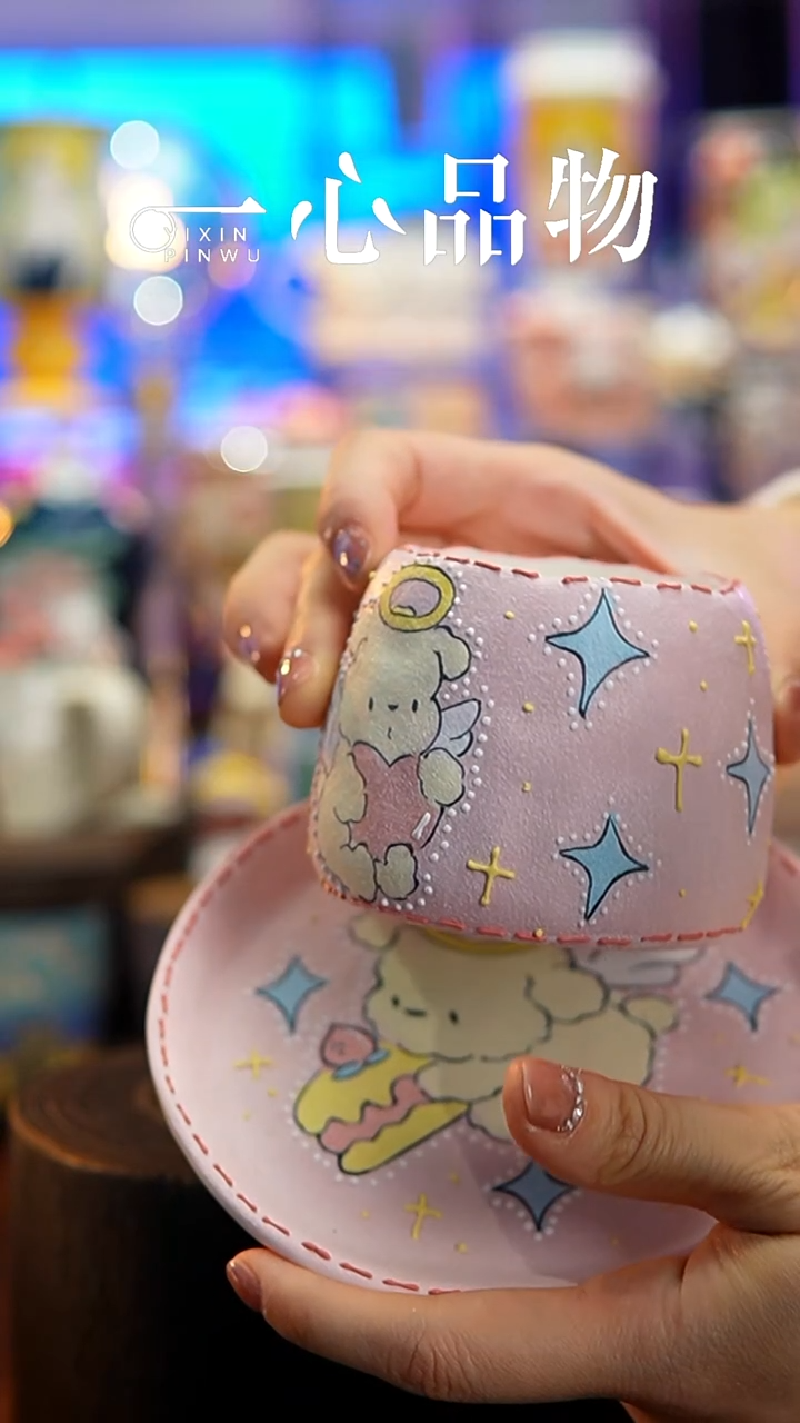 杯子瓷A406景德镇手工手绘杯子摆件