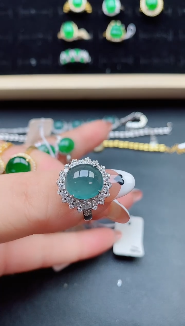 【闪购商品】翡翠戒指银S925镶嵌321321