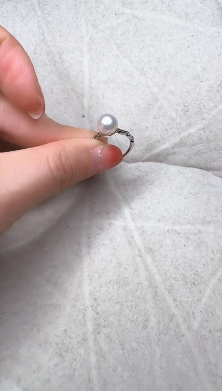 【闪购商品】淡水珍珠戒指银S925镶嵌13号亏本戒指