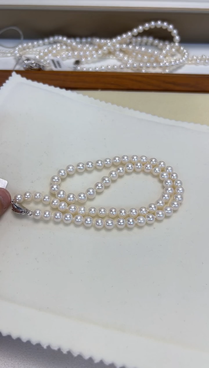 颈饰银S925镶嵌淡水珍珠6-7mm无核