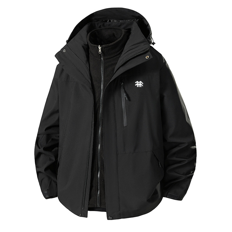 奥莱新款树三防软壳多功能保暖防水可拆户外情侣冲锋衣