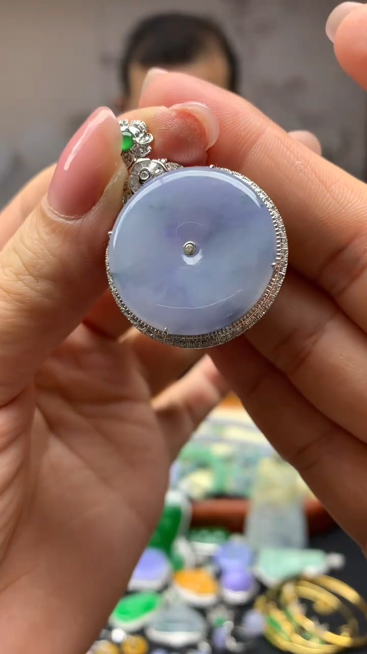 【闪购商品】翡翠颈饰18K金镶嵌7-天然翡翠